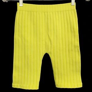 Zara Fluorescent Ribbed Knit Contour Spandex Shorts